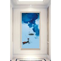 In hình ép gỗ Laminate TRANH HÀNH LANG TRUNG QUỐC - Mẫu 52 (50x75, 60x90, 70x110). In ảnh theo yêu cầu