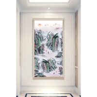 In hình ép gỗ Laminate TRANH HÀNH LANG TRUNG QUỐC - Mẫu 40 (50x75, 60x90, 70x110). In ảnh theo yêu cầu