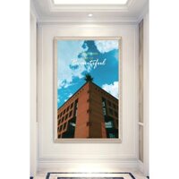 In hình ép gỗ Laminate TRANH HÀNH LANG HIỆN ĐẠI - Mẫu 83 (50x75, 60x90, 70x110). In ảnh theo yêu cầu