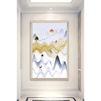 In hình ép gỗ Laminate TRANH HÀNH LANG TRUNG QUỐC - Mẫu 43 (50x75, 60x90, 70x110). In ảnh theo yêu cầu