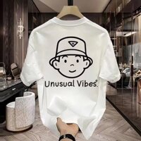 in họa mẫu Thời trang mùa hè cổ tròn Áo thun nam boy phố vải cotton cao cấp unisex oversize