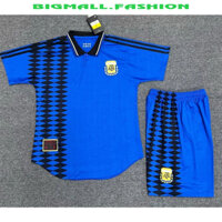 [in lẻ đội] Bộ Quần áo Bóng Đá Agrentina Chất FEX Cao Cấp, Logo Thêu Mẫu mới 2024 Màu Xanh Dương