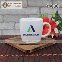 In Logo Lên Cốc Sứ Bát Tràng Dáng Tròn Lùn – 14036
