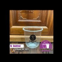 IN Ly nhựa PP 360ml phi 95 ĐÁY BẦU (1.000 cái / thùng) loại 1, giá bao gồm (Ly + công in)