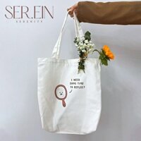 IN MIRROR - TÚI TOTE VẢI CANVAS TRẮNG - SER.EIN