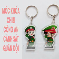 In móc khóa công an quân đội