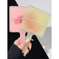 In stock and fast delivery# pappy cosmetic mirror Cherry handheld cosmetic mirror Purple Yellow portable convenient mirror jlL