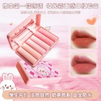 in stock# children's safety lipstick sample set for girls small lip glaze set box for girls cheap student gift box 7/cc