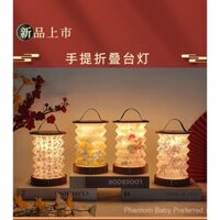 In Stock Fast Shipping Creative Gift Retro Wood Folding Table Lamp led Rechargeable Origami Book Light Smart Touch Portable Small Night Lamp ARHB