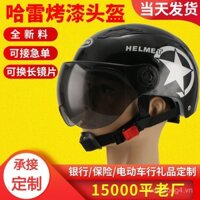 In Stock Four Seasons for Unisex Harley Electric Motorcycle Helmet Spray Paint Summer Cycling Electric Bicycle Helmet