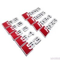 In stock Modified Letetr S3 S4 S5 S6 S8 RS3 RS4 RS5 RS6 RS8 3D Metal Car Sticker for Audi Emblem Badge Decal