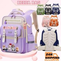 (In stock)Labubu Minecraft cặp học sinh cấp 1 balo đi học backpack cặp chống gù chống thấm nước  siêu nhẹ
