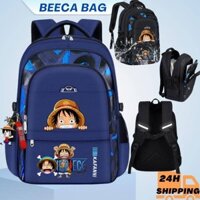 In stock)One piece balo đi học cặp học sinh cấp 1 bé trai  trẻ em  hoạt hình cặp chống gù  siêu nhẹ balo đeo vai