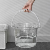 in stock#Transparent Hand Bucket Dolly Tub Dormitory for Water Storage Bath Household Bucket Plastic Bucket Thickened Water Storage Bucket with Lid Large2tk