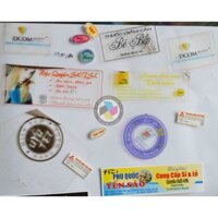 In tem nhãn decal nhựa trong_in tem logo giá rẻ_1m vuông cắt bế tròn sẵn