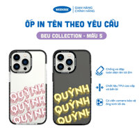 [IN TÊN BẠN] (Mẫu 5) Ốp lưng iPhone viền đen in tên theo yêu cầu chống sốc BeU Weekase - - In Siêu Tốc, Màu In Cực Bền