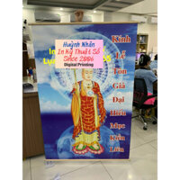 In tranh Phật nẹp gỗ treo tường, treo phòng thờ - Nhân In Kỹ Thuật Số