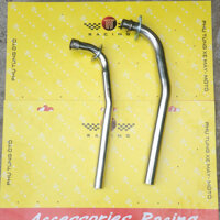 (IN34) CỔ PÔ 304 WAVE INOX - Size 27mm, 32mm dùng hàng pô zyn (MS08)