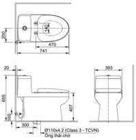 INAX AC-939VN – Bồn cầu 1 khối nắp êm