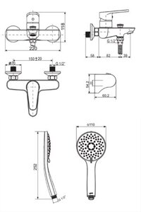 INAX BFV-113S – Vòi sen tắm