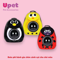 [inb màu] Balo chim cánh cụt vận chuyển chó mèo, thú cưng nhỏ hình thù ngộ nghĩnh, thoáng khí, có cầu kính trong suốt