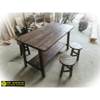 (inbox shop trc khi đặt) BÀN GHẾ ĂN VINTAGE 01