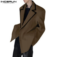 Incerun Nam Hàn Quốc Cổ Áo Dài Tay Thời Trang Áo Blazer