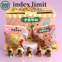 Index GIỚI HẠN 32 chiếc Mặt dây chuyền hoạt hình Capybara, Đèn ngủ Rùa Labubu Kuromi Móc khóa đèn ngủ, Bộ sưu tập trái cây Sister My Melody PVC Phim hoạt hình Mô hình Mini Móc khóa Chlidren