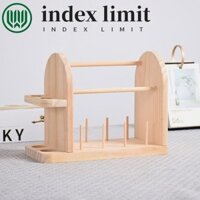 Index GIỚI HẠN Giá đỡ cuộn chỉ, Giá đỡ bóng sợi tiết kiệm không gian trục kép, Xoay có khe lưu trữ DIY Xoay Dệt may Giá lưu trữ Trang chủ