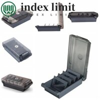 Index GIỚI HẠN Hộp đựng danh thiếp, 4 ngăn đựng thẻ tên lưu trữ máy tính để bàn, Thẻ ngân hàng Dung tích lớn Đơn giản Bảo vệ bụi Chỉ số giữ thẻ nam nữ