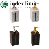 Index GIỚI HẠN Lọ xà phòng cầm tay dạng lỏng có thể nạp lại, Chai nước rửa tay sang trọng nhẹ phong cách Bắc Âu, Chai phụ có khay nhựa giả đá cẩm thạch Hộp đựng Gel tắm du lịch