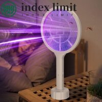 Index GIỚI HẠN Máy đuổi muỗi điện, Máy đánh ruồi có thể sạc lại USB 2 trong 1, Dụng cụ kiểm soát dịch hại Chống sốc điện Đèn diệt muỗi hiệu quả tự động Mồi muỗi