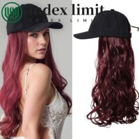 Index GIỚI HẠN Mũ bóng chày có tóc giả, Tóc dài thẳng màu đỏ rượu vang một mảnh, Phần mở rộng tóc Mũ chống nắng Mũ có thể điều chỉnh thoáng khí Tóc giả Sử dụng hàng ngày