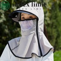 Index GIỚI HẠN Mũ che nắng che nắng, Vỏ che mặt bảo vệ cổ Mũ chống tia cực tím mùa hè, Mũ xô vành rộng chống bụi thoáng khí Mũ hái trà leo núi