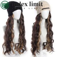 Index GIỚI HẠN Mũ dệt kim Tóc giả, Làm nổi bật Mũ len tự nhiên có tóc giả, Mũ ấm áp Hip Hop Hàn Quốc Một mảnh Tóc gợn sóng cơ thể dài ngoài trời