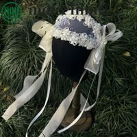 Index GIỚI HẠN Mũ Đội Đầu Cô Dâu, Ren Hoa Trắng Cô Dâu Mũ, Đám Cưới Tinh Tế Thanh Lịch Phong Cách Pháp Chụp Ảnh Băng Đô Trang Sức Tóc