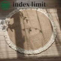 Index GIỚI HẠN Thảm dệt dây Cotton, Thảm trải sàn tròn phong cách tự nhiên dệt bằng tay, Thảm trải sàn chống trượt Trang trí nhà cửa