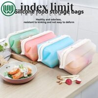 Index GIỚI HẠN Túi Bảo Quản Thực Phẩm, Hộp Đựng Rau Chống Rò Rỉ Silicon, Dụng Cụ Nhà Bếp Có Thể Tái Sử Dụng Miệng Lớn Có Thể Gập Lại Đóng Túi Nấu Ăn