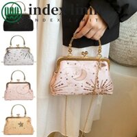 Index GIỚI HẠN Túi sườn xám phong cách Trung Quốc, Túi tiệc dạ hội ngôi sao pháo hoa, Dây chuyền kim loại di động Mặt trăng lấp lánh Túi xách Sequin