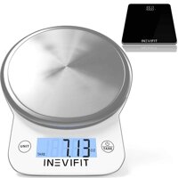 INEVIFIT Bathroom Scale & Digital Kitchen Scale Fitness Bundle, Complete Body Composition and Nutrition Tracking Solution with Batteries Included