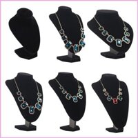 Inf Đế trưng bày trang sức Flannel màu đen Đế trưng bày trang sức cho vòng cổ