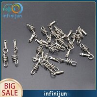 [Infinijun.vn] 10 Chiếc Câu Cá Corkscrew Xoay Corkscrew Snap Xoay Dụng Cụ Câu Cá Hạng Nặng