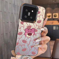 Infinix Hot 50i 40 40i 50 pro plus Zero 40 TECNO SPARK GO 2025 2024 SPARK 30 30C 20 20C pro SPARK GO 1 Camon 30S 30 20 pro Pova 6 pro Ốp lưng gấu hồng sang trọng Vỏ chống sốc