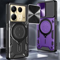 Infinix Note 30 Pro Note 30 Vip infinix Hot 30i Zero Ultra Tecno Pova 5 Itel S23 Vỏ bọc điện thoại cứng chống va đập sang trọng Giá đỡ bằng kim loại