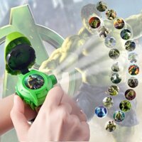 Influencer Avengers Hulk Phim hoạt hình Hulk Đồ chơi trẻ em Đồng hồ chiếu sáng Người nhện Captain America#儿童手表 Chỉ có đồng hồ