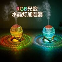 Influencer Không Khí Đèn Ngủ Phòng Ngủ Đầu Giường Sáng Tạo Bóng Pha Lê Máy Tạo Độ Ẩm Đèn Bàn Tích Hợp Chiếu Cảm Xúc Không Khí