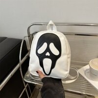 Influencer PU Hợp Thời Trang Đầu Lâu Ba Lô Mini Túi Đeo Vai Nhỏ Mỹ Phẩm Dung Tích Lớn Ba Lô Nhỏ Chụp Ảnh Đường Phố Phụ Kiện Túi