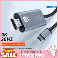 [Ini] Cáp chuyển đổi 4K tương thích Type-C sang HDMI Chơi hình ảnh độ rõ nét cao Truyền tải tốc độ cao Cáp chuyển đổi 4K Sử dụng tại nhà