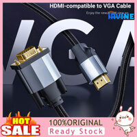 [Ini] Cáp chuyển đổi HDMI 1 / 1.8 / 3 / 5m Tương thích HDMI sang VGA Di động Khả năng tương thích rộng cao 1080P 60Hz Bộ chuyển đổi HDMI sang VGA tương thích cho máy tính xách tay