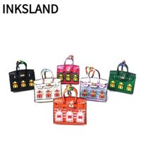 INKSLAND   Trang trí túi , sang trọng có dây đeo Túi xách, Hộp đựng tai nghe bằng da thời trang Kawaii